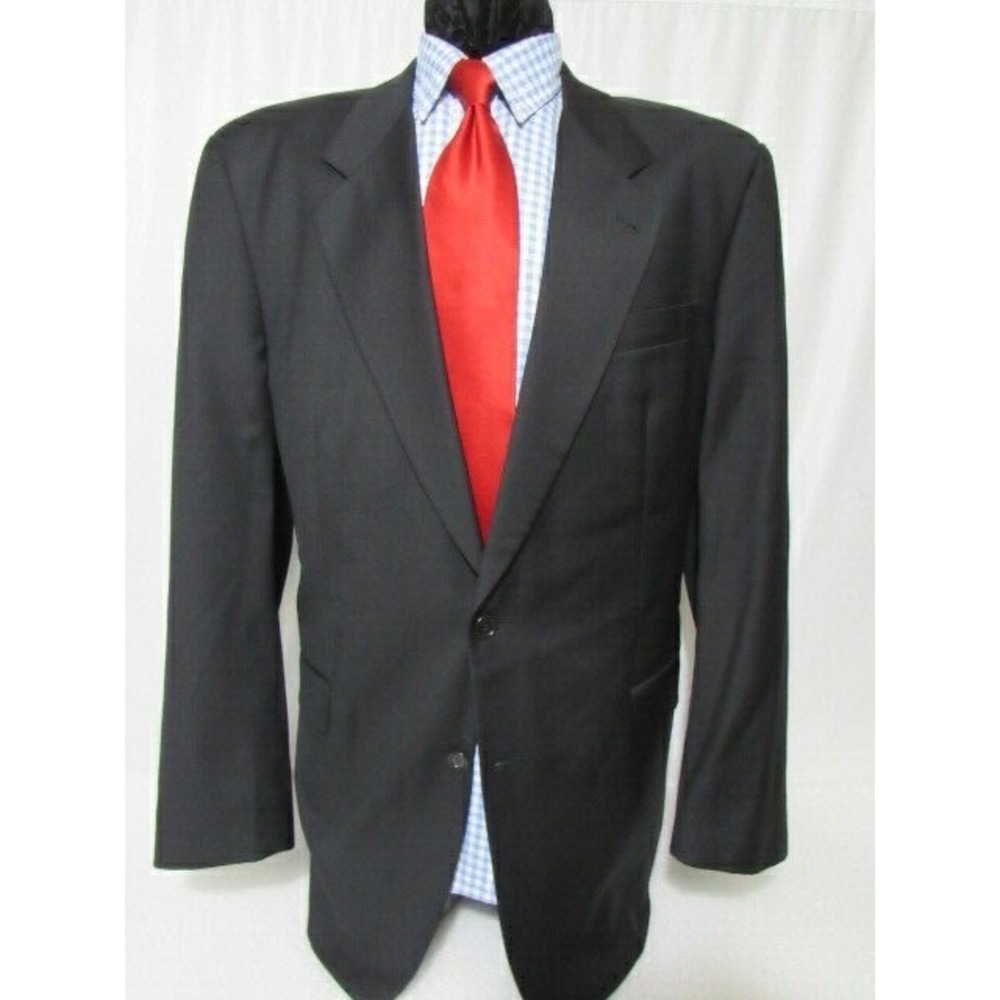 Hugo Boss Black 2 Button Loro‎ Piana Wool Blazer Size 46L